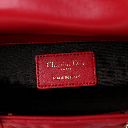 Christian Dior Lambskin Cannage Small My Lady Dior Red 7 of 11