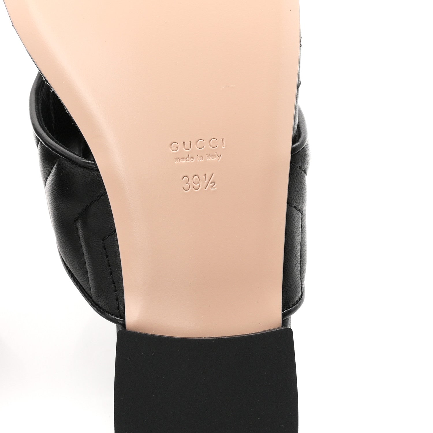 Gucci Nappa Charlotte Double G Marmont Thong Sandals 39.5 Black 7 of 10