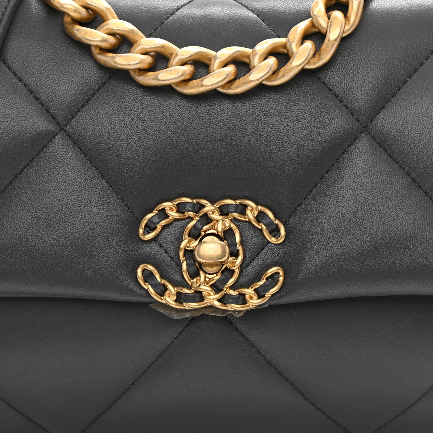 Chanel Lambskin Quilted Medium Chanel 19 Flap Dark Grey 8 of 9