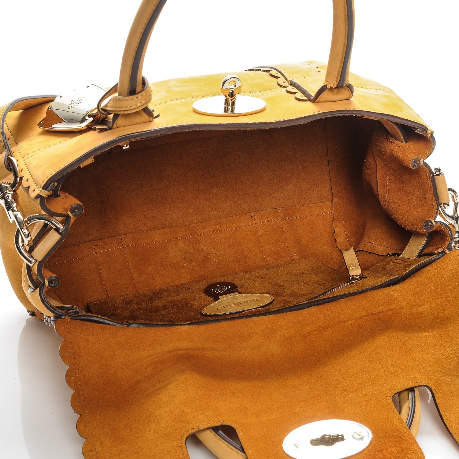 Mulberry Smooth Nubuck Small Cookie Bayswater Satchel Ochre 5 of 8