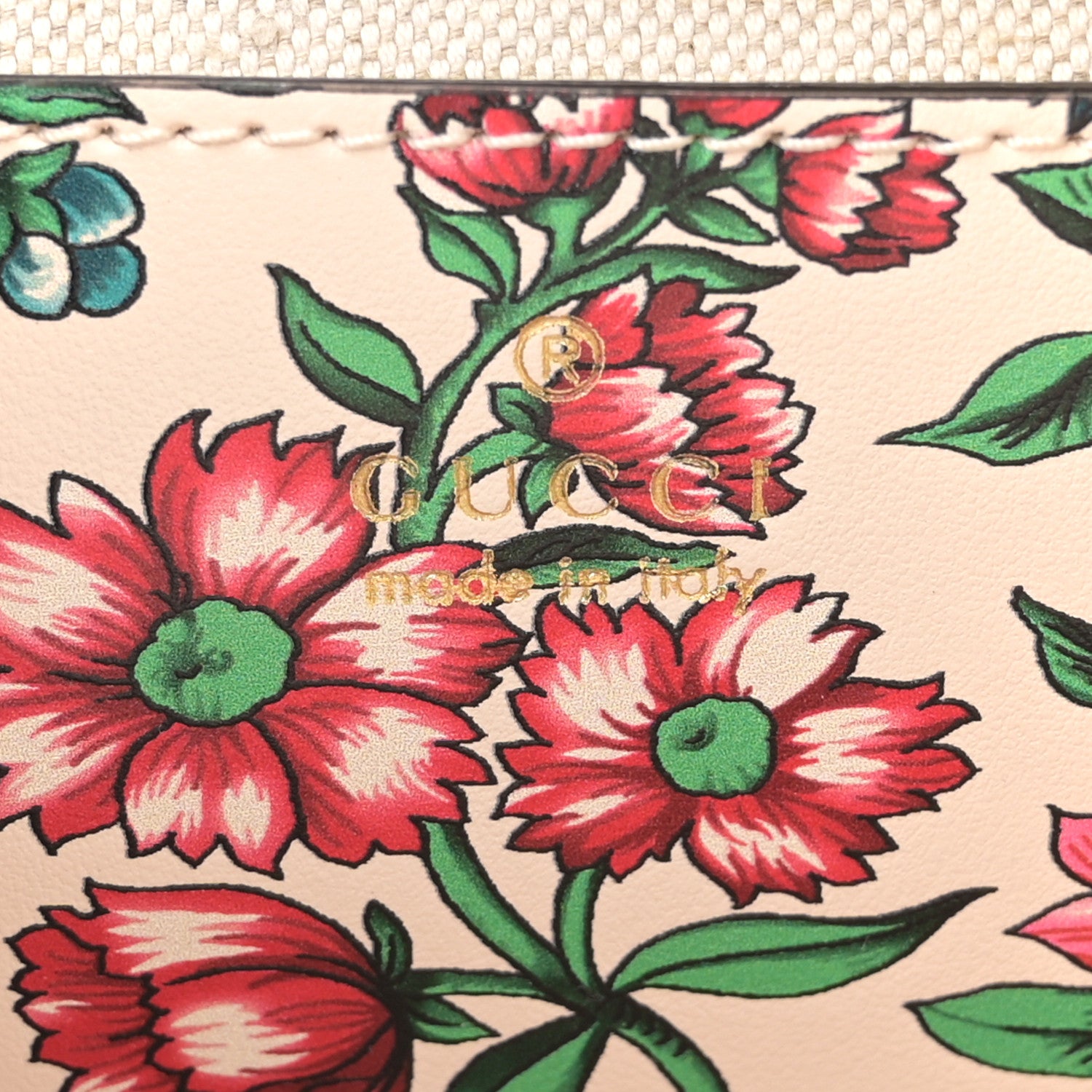 Gucci Calfskin Matelasse Diagonal Brit Roses Print Mini Interlocking G Heart Shoulder Bag White Multicolor 10 of 21