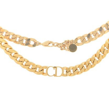 Christian Dior Metal Danseuse Etoile Chain Choker Necklace Gold 1 of 6