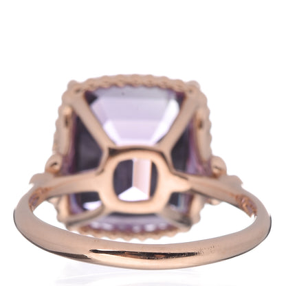 Tiffany 18K Rose Gold Amethyst Diamond Sparklers Cocktail Ring 51 5.75 4 of 6