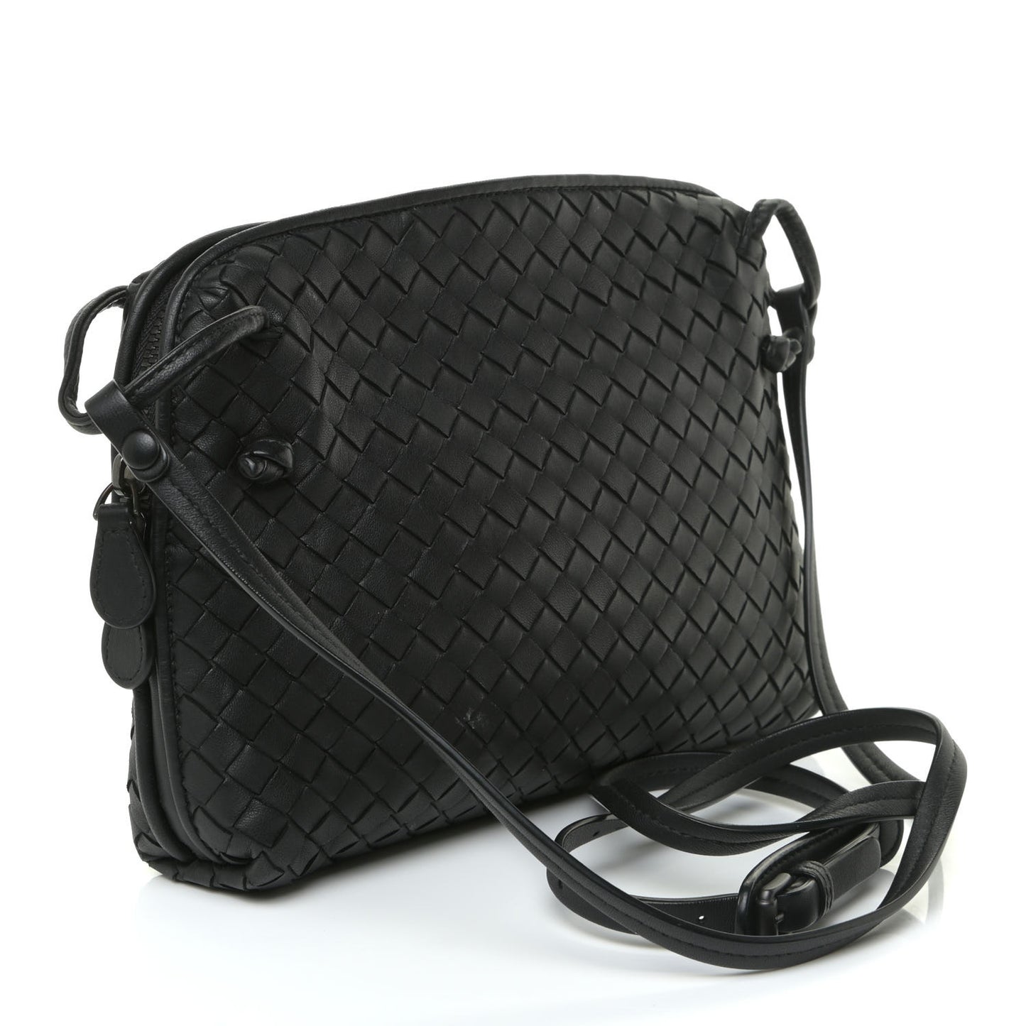 Nappa Intrecciato Nodini Bag Ebano