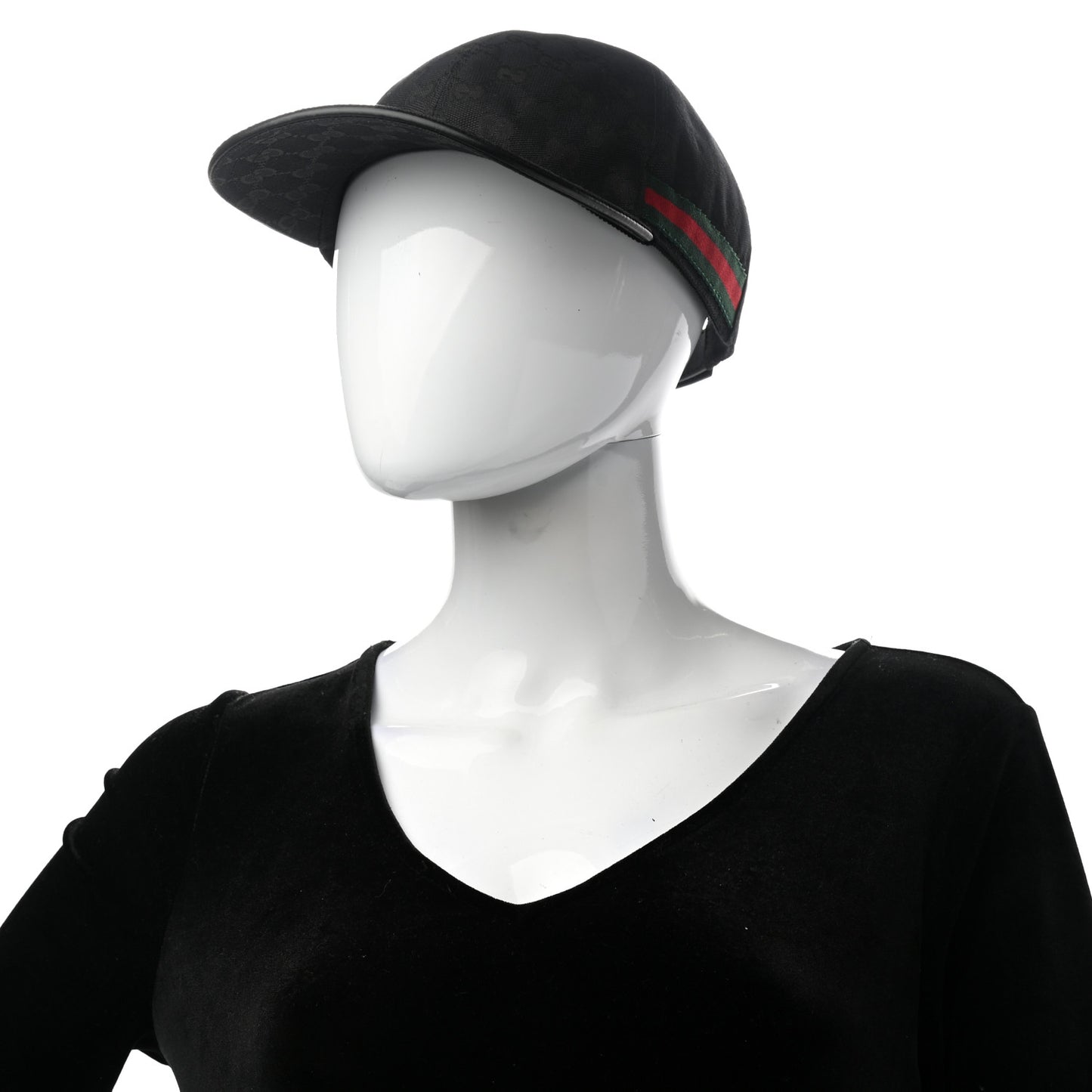 Monogram Web Baseball Hat L Black
