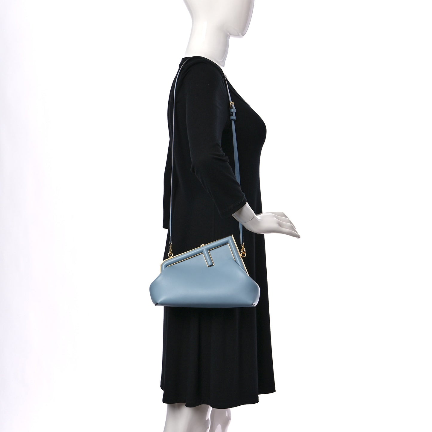 Shiny Nappa Small Fendi First Azzurro Baby