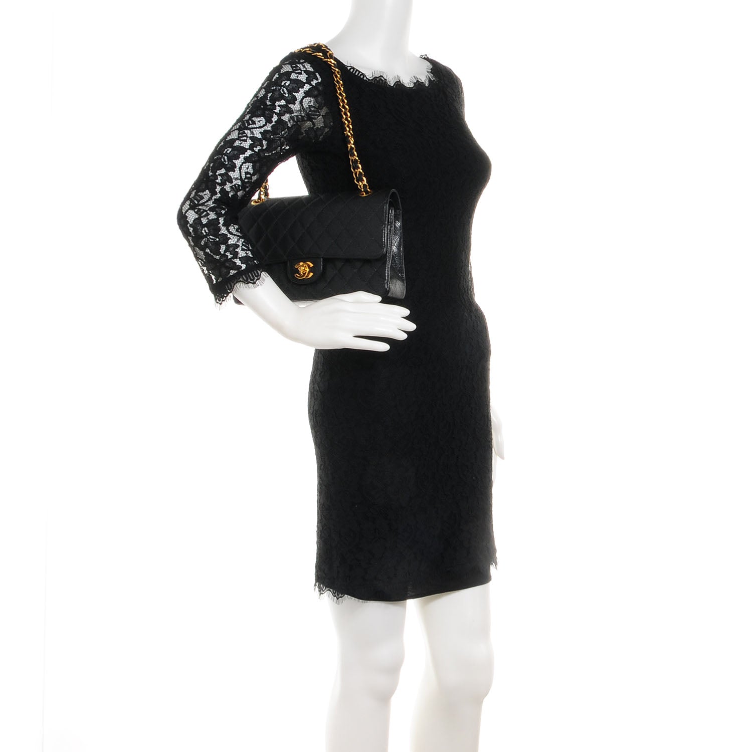 Chanel Caviar Quilted Medium Double Flap Black 2 of 8