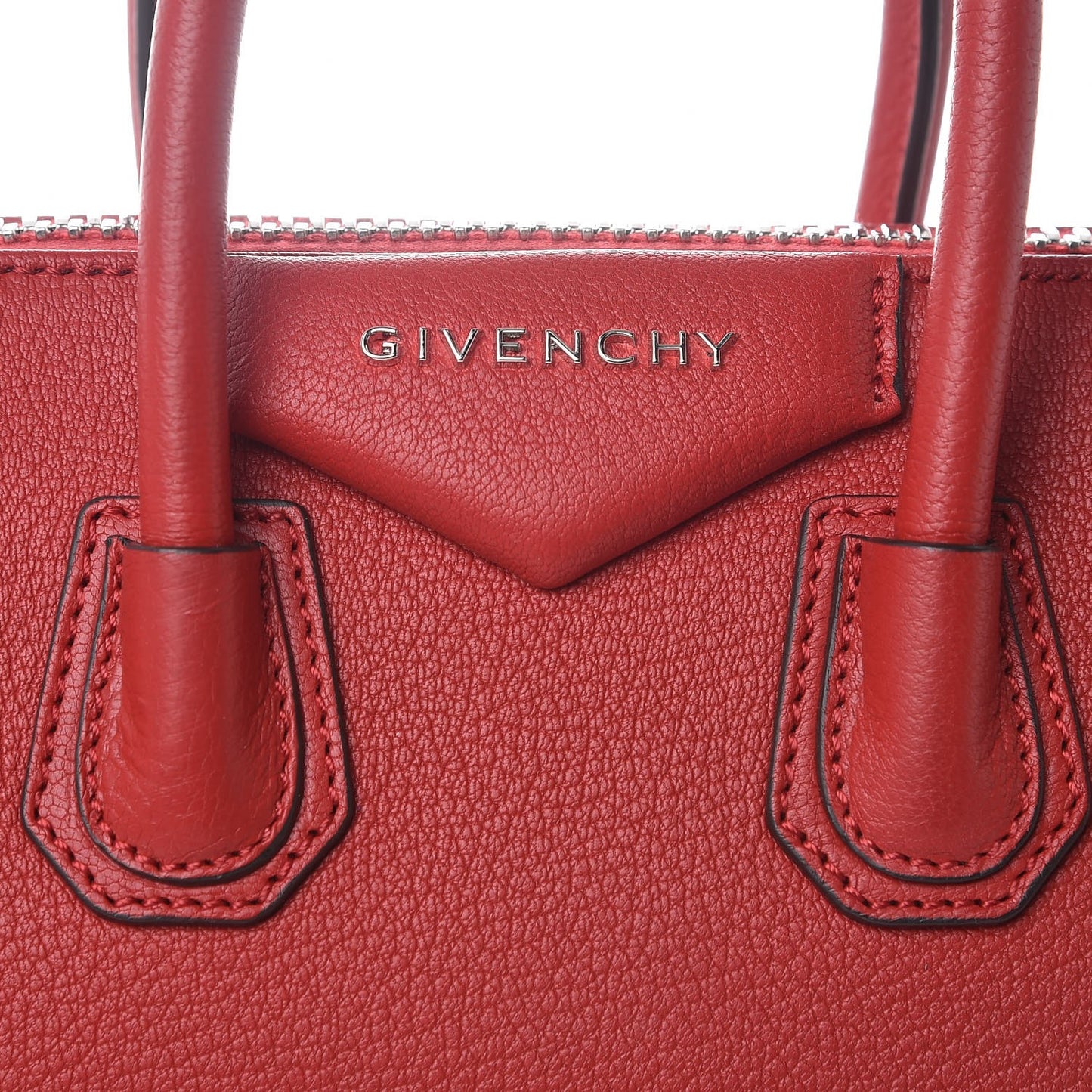 Sugar Goatskin Mini Antigona Bright Red