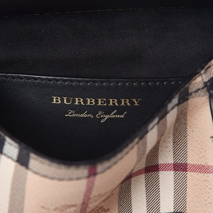 Burberry Haymarket Check Baby Bridle Saddle Bag Dark Clove Brown 5 of 7
