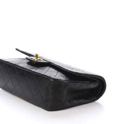 Chanel Lambskin Quilted Medium Double Flap Black 7 of 13