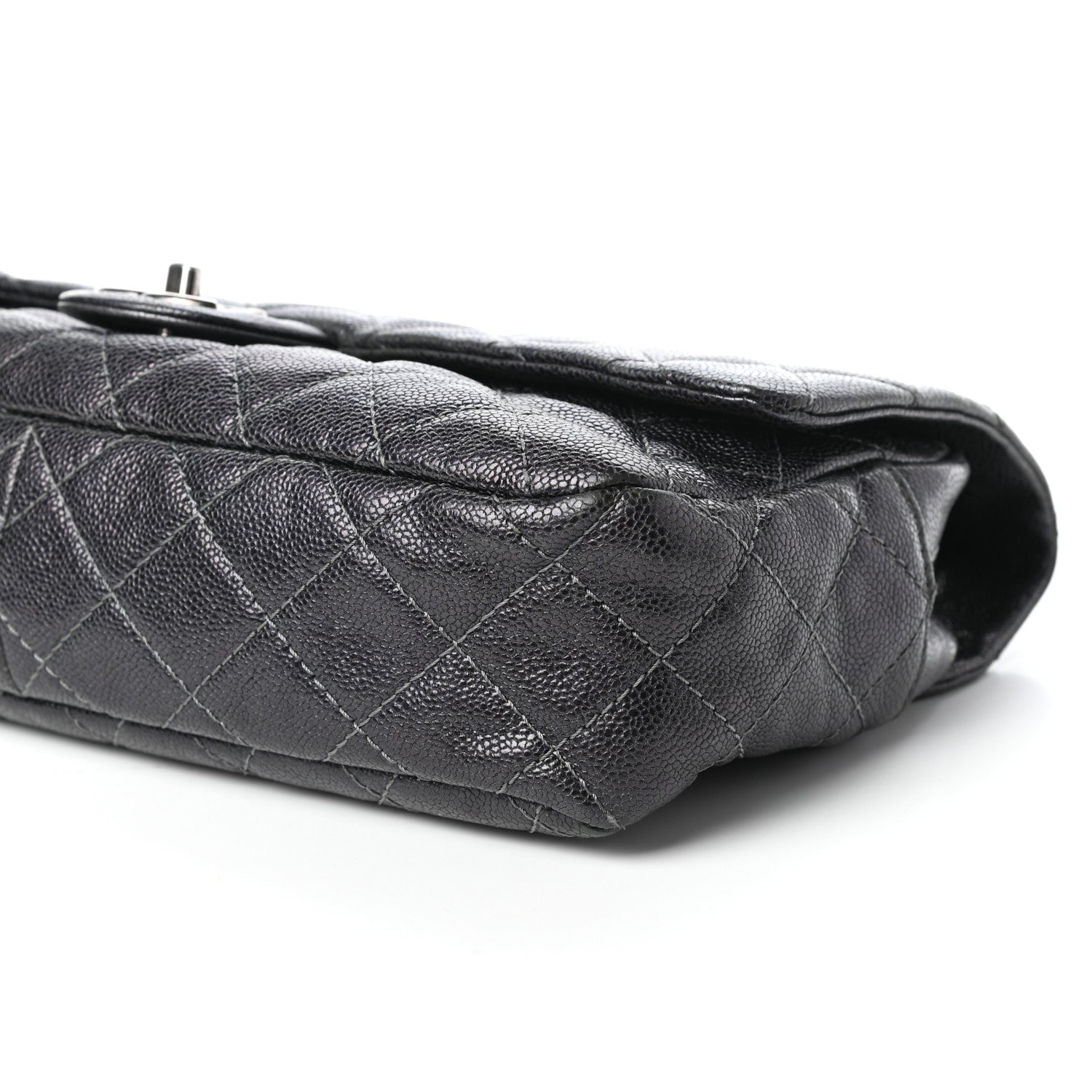 Chanel Iridescent Caviar Quilted Large Chic Flap Grey 9 of 9