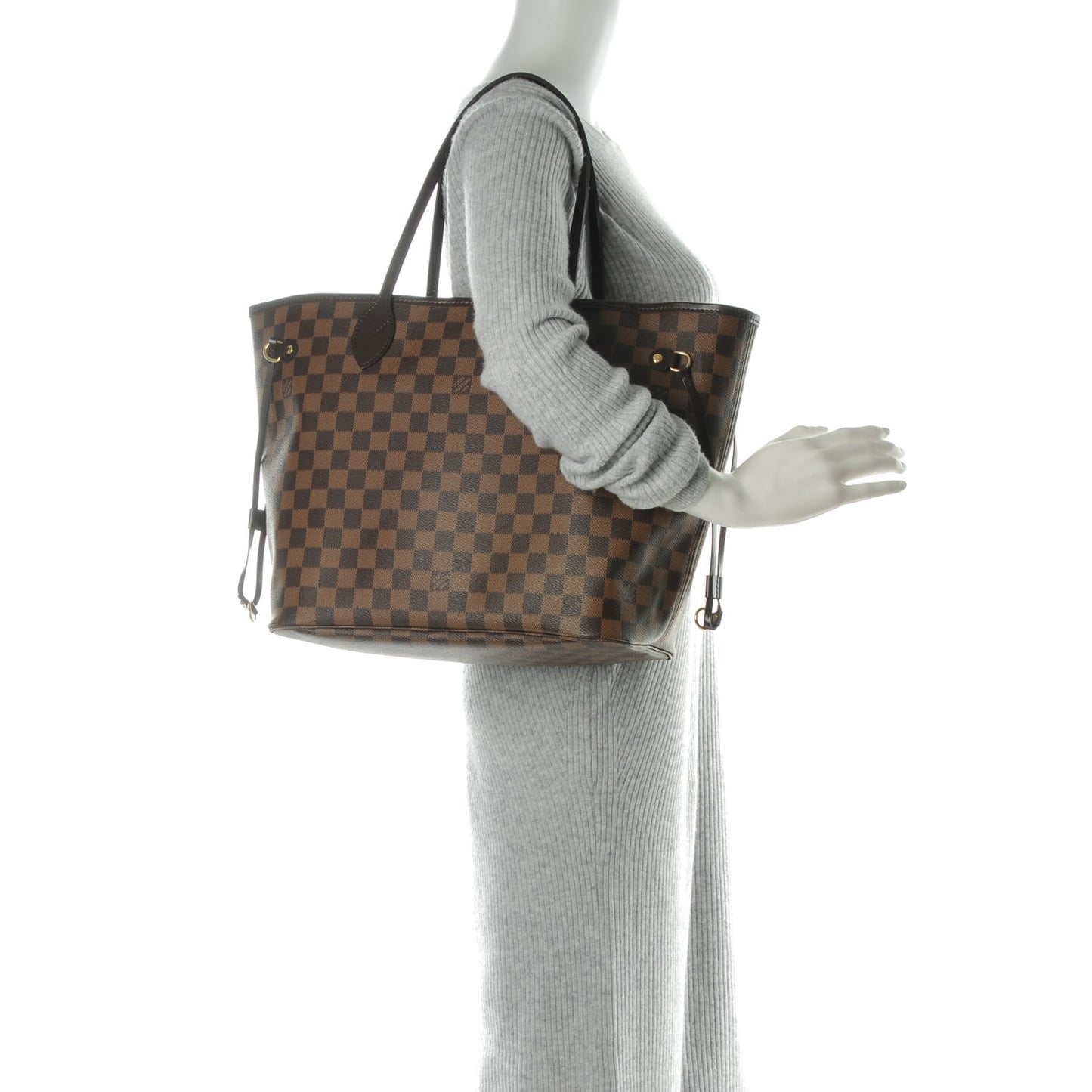 Damier Ebene Neo Neverfull MM Rose Ballerine