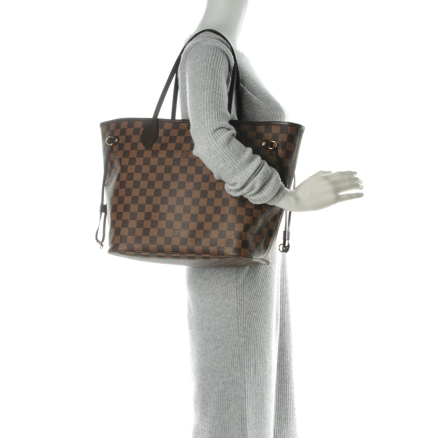 Louis Vuitton Damier Ebene Neo Neverfull MM Rose Ballerine 2 of 7