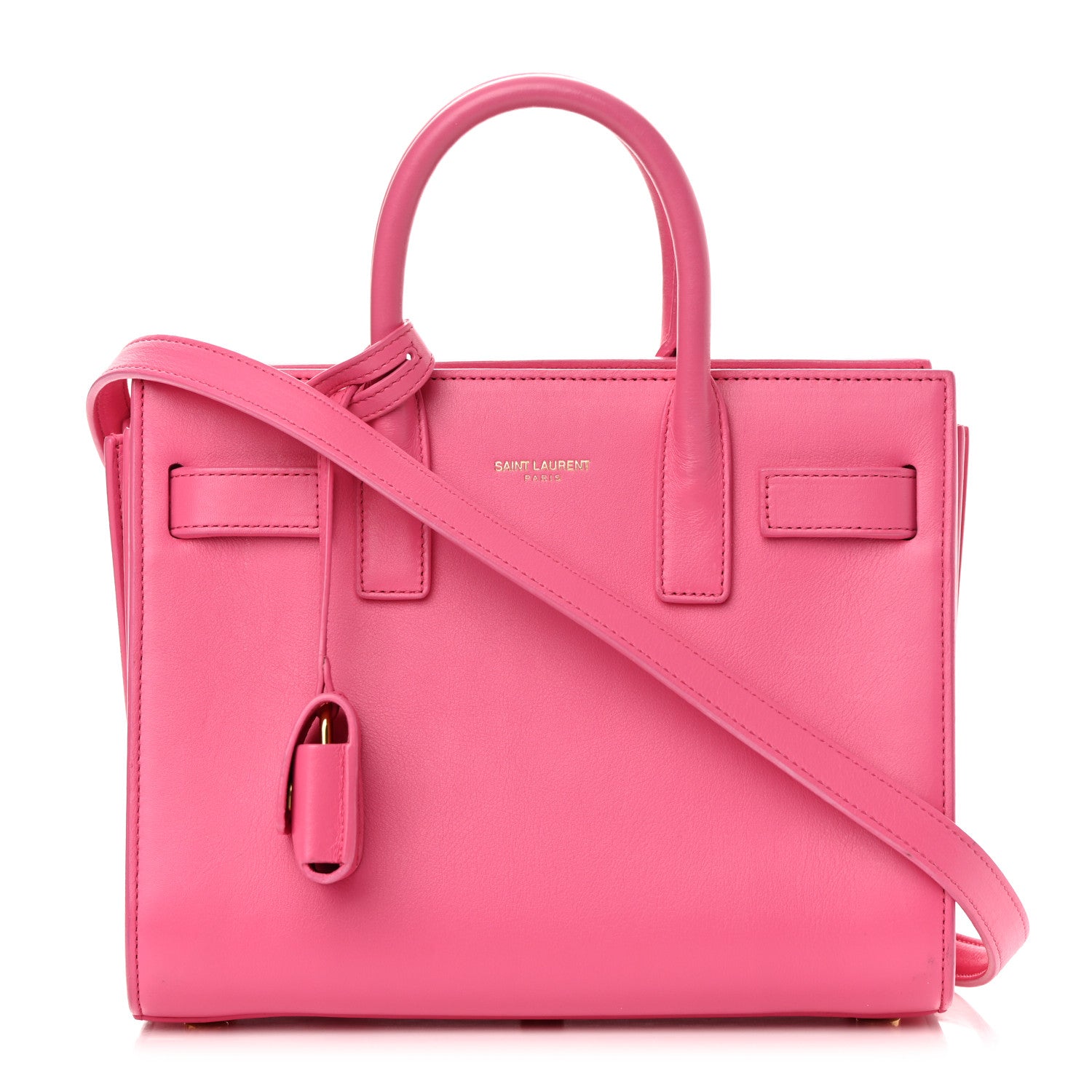Saint Laurent Calfskin Sac De Jour Nano Lipstick Fuchsia 1 of 15