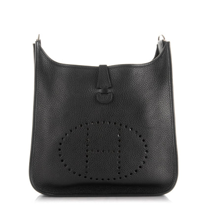 Hermes Taurillon Clemence Evelyne PM Black 1 of 7