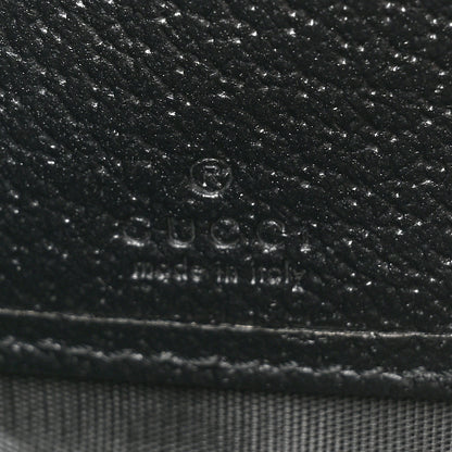 Gucci Canvas Monogram Jumbo GG Textured Dollar Calfskin Continental Wallet Black 9 of 13