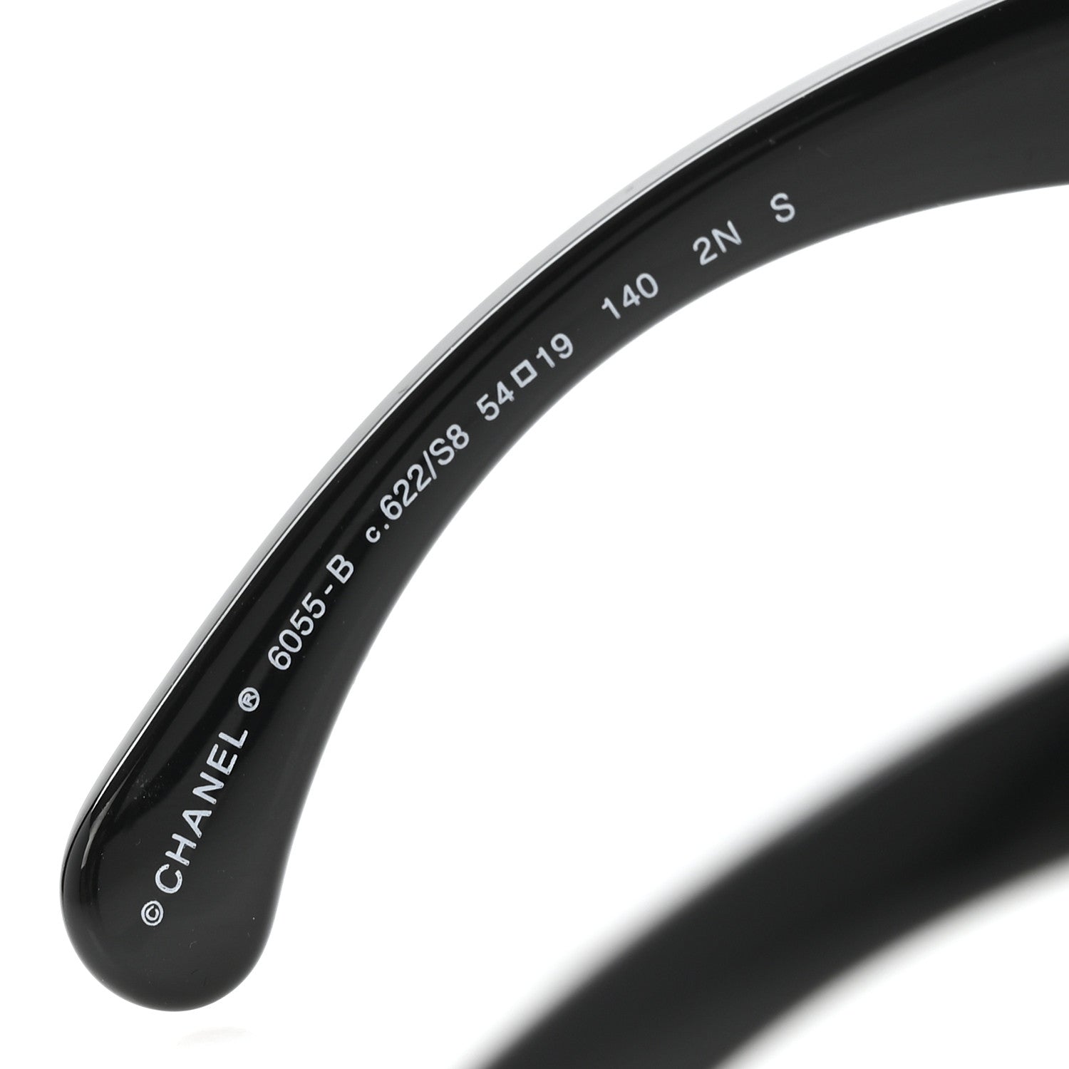 Chanel Acetate Metal Crystal Square Folding Sunglasses 6055-B Black 5 of 8
