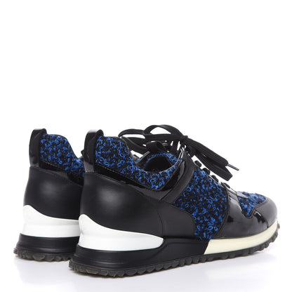 Louis Vuitton Calfskin Tweed Run Away Sneakers 37.5 Blue 4 of 10