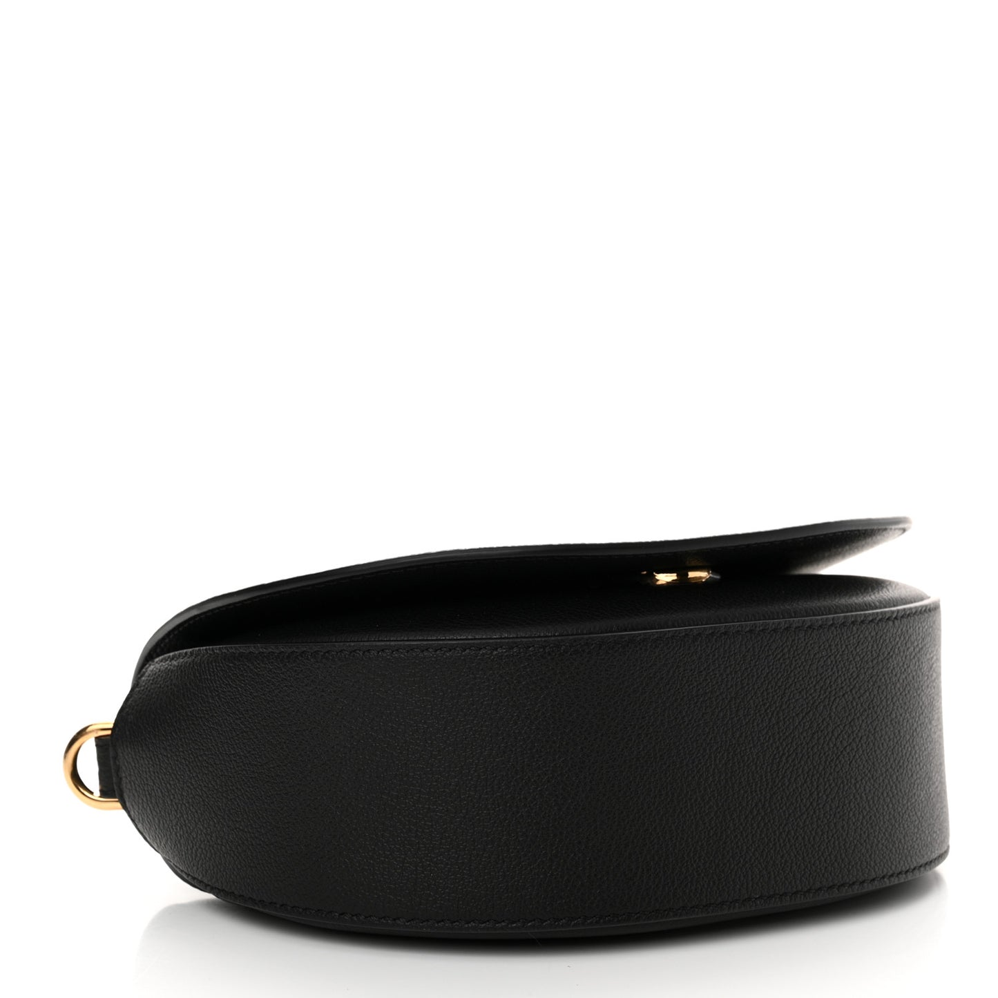 Grained Calfskin La Medusa Small Shoulder Bag Black