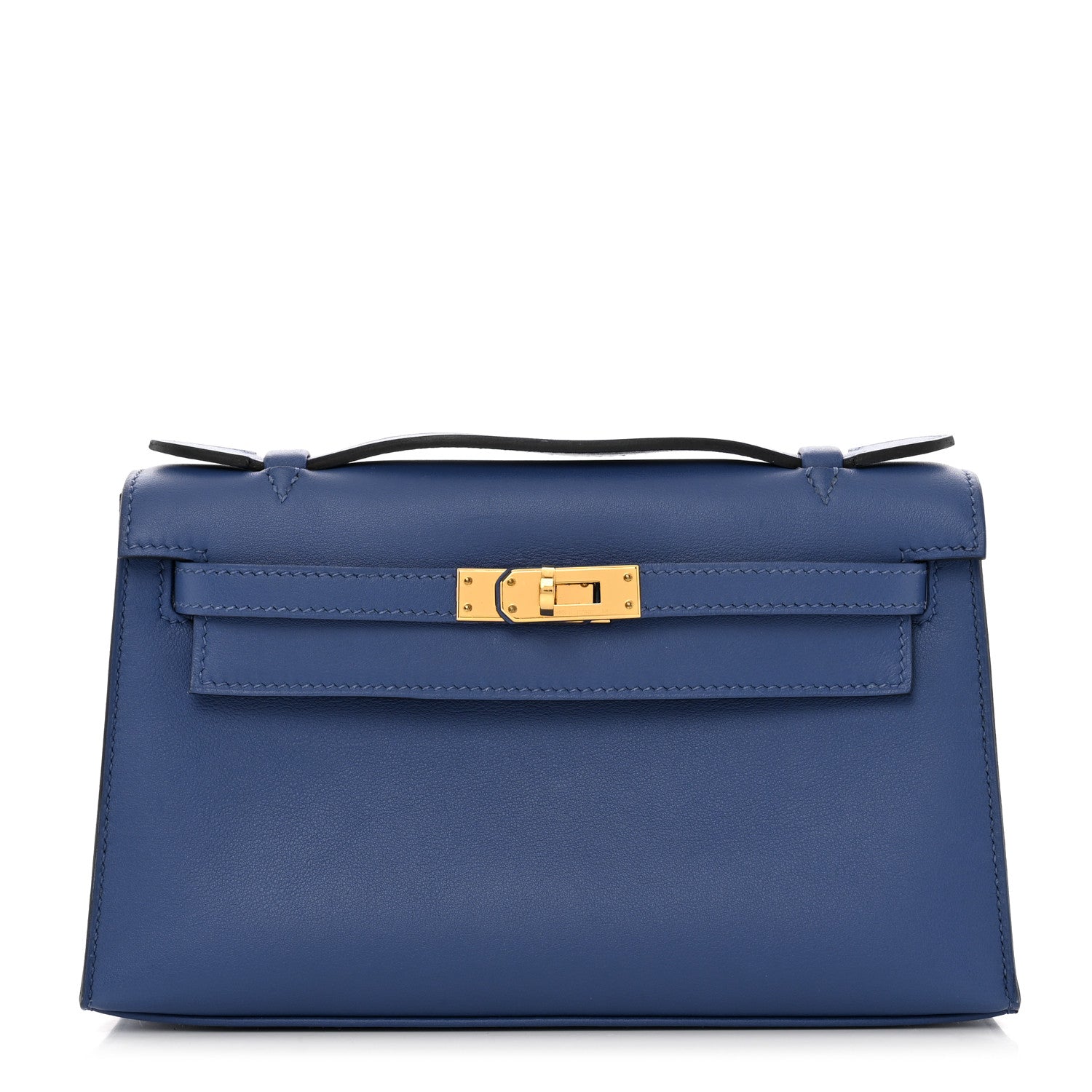 Hermes Swift Kelly Pochette Clutch Bleu Brighton 1 of 10