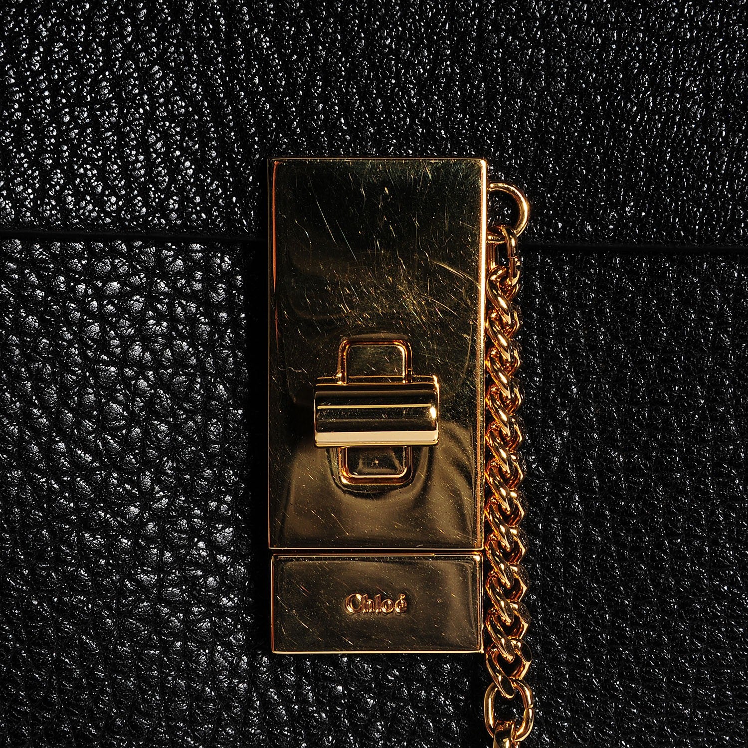 Chloe Grained Lambskin Drew Shoulder Bag Black 6 of 10