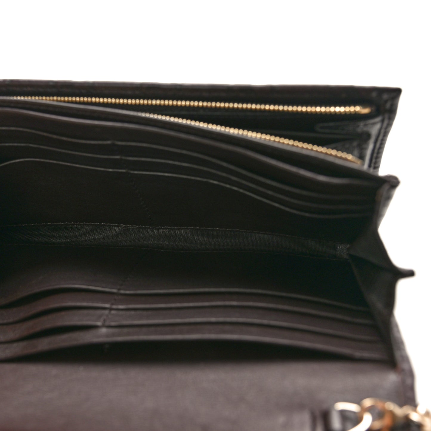 Guccissima Signature Dice Chain Wallet Chocolate