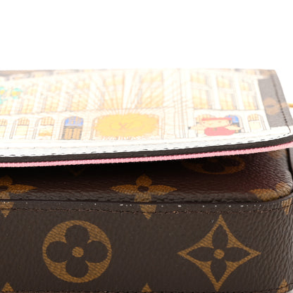 Louis Vuitton Monogram 2022 Christmas Animation Paris Pochette Felicie Chain Wallet Pink 11 of 11