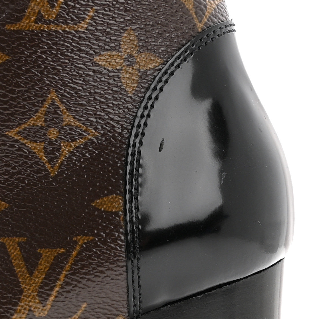 Patent Calfskin Monogram Star Trail Ankle Boots 36 Black