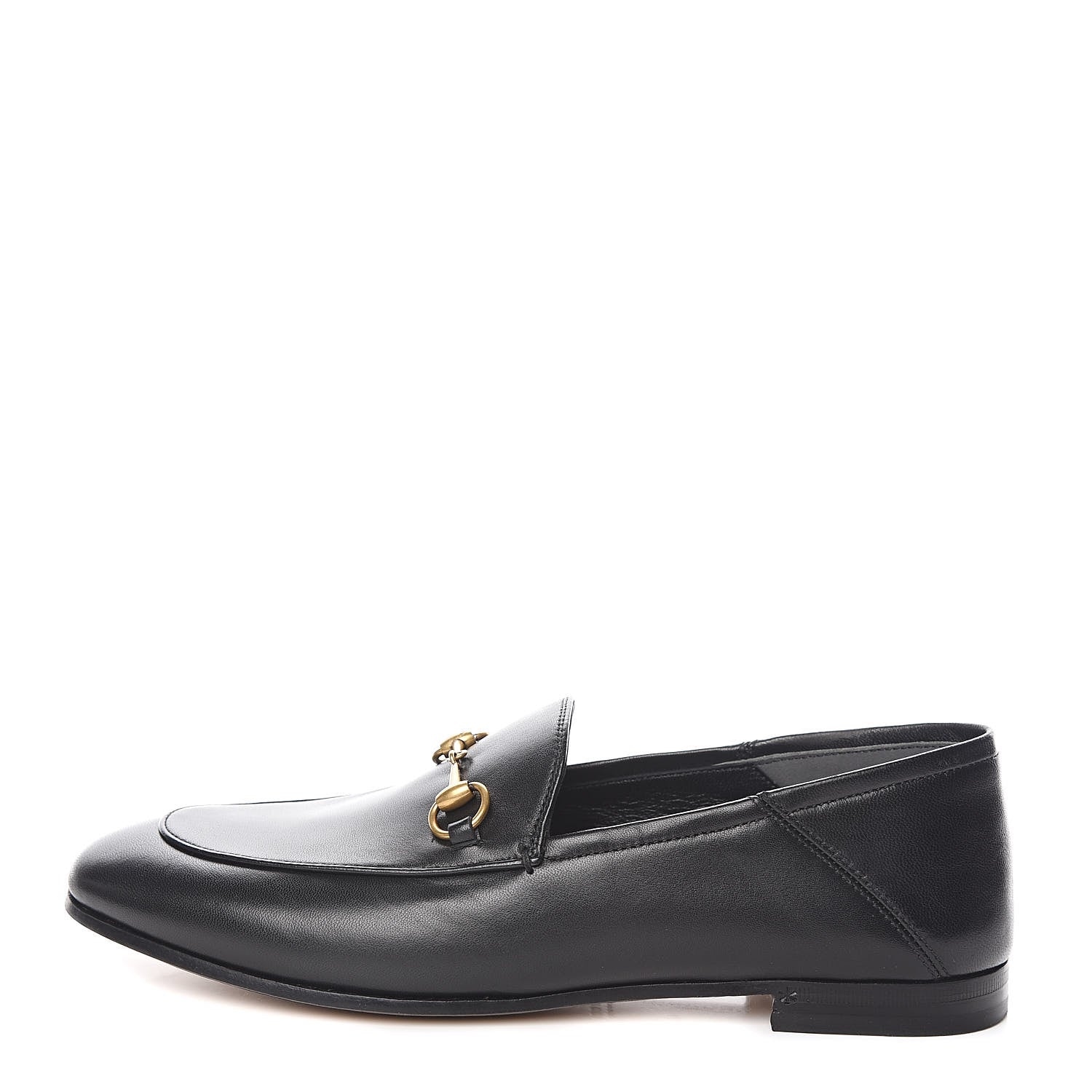 Gucci Lambskin Womens Brixton Horsebit Loafers 40 Black 1 of 9