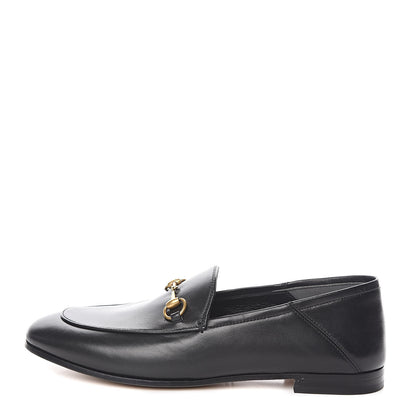 Gucci Lambskin Womens Brixton Horsebit Loafers 40 Black 1 of 9