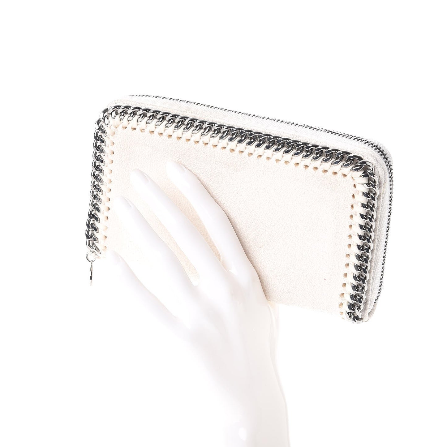 Shaggy Deer Falabella Zip Around Wallet White