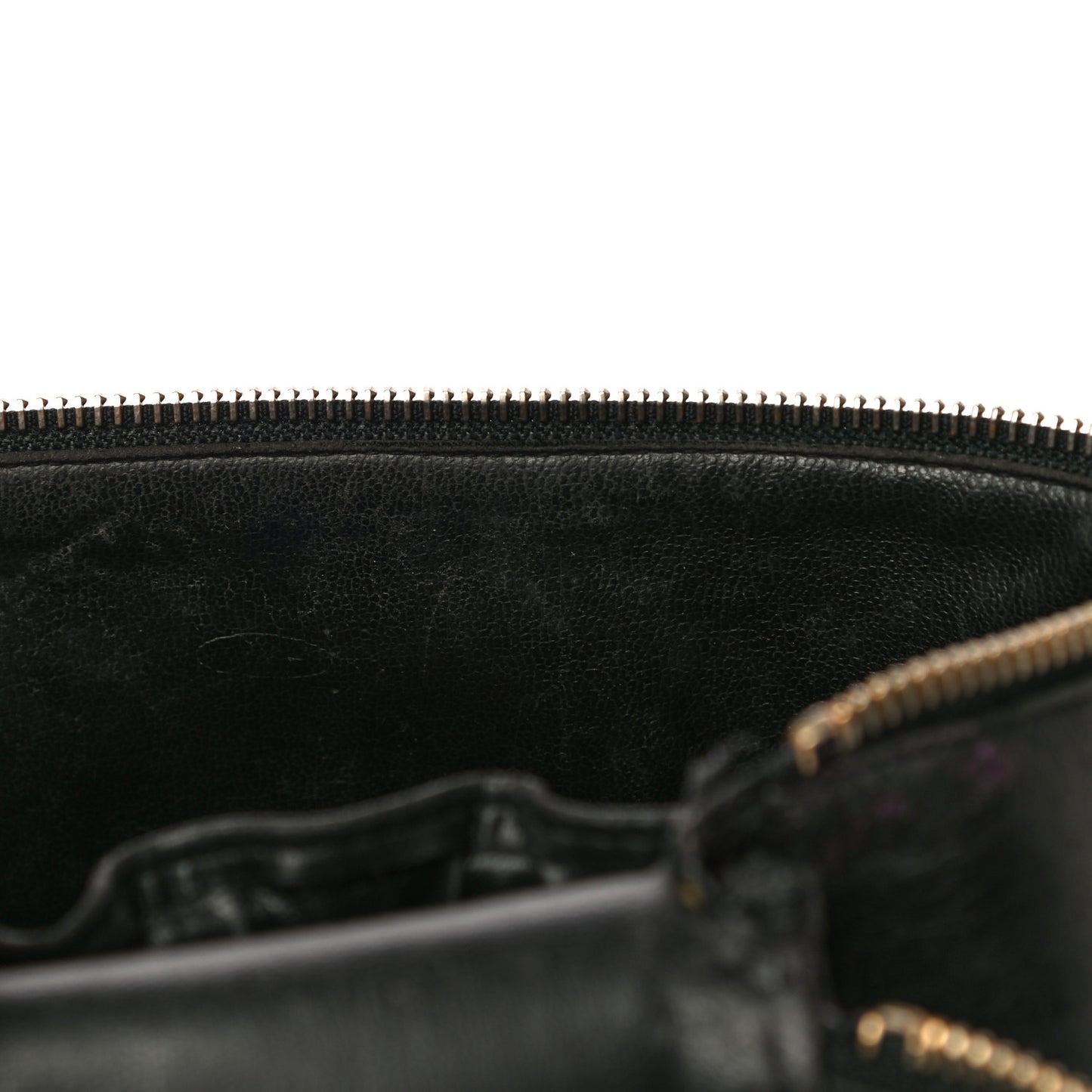 Lambskin Vanity Cosmetic Case Black