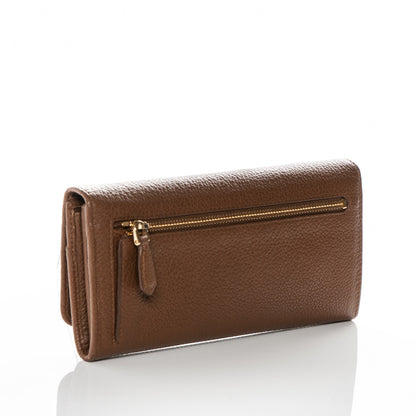 Prada Vitello Grain Continental Flap Wallet Cannella 3 of 8