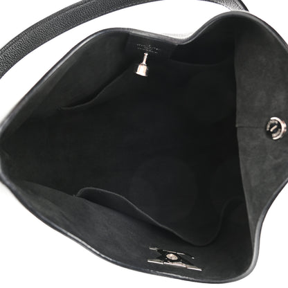 Louis Vuitton Calfskin Lockme Hobo Black 5 of 14