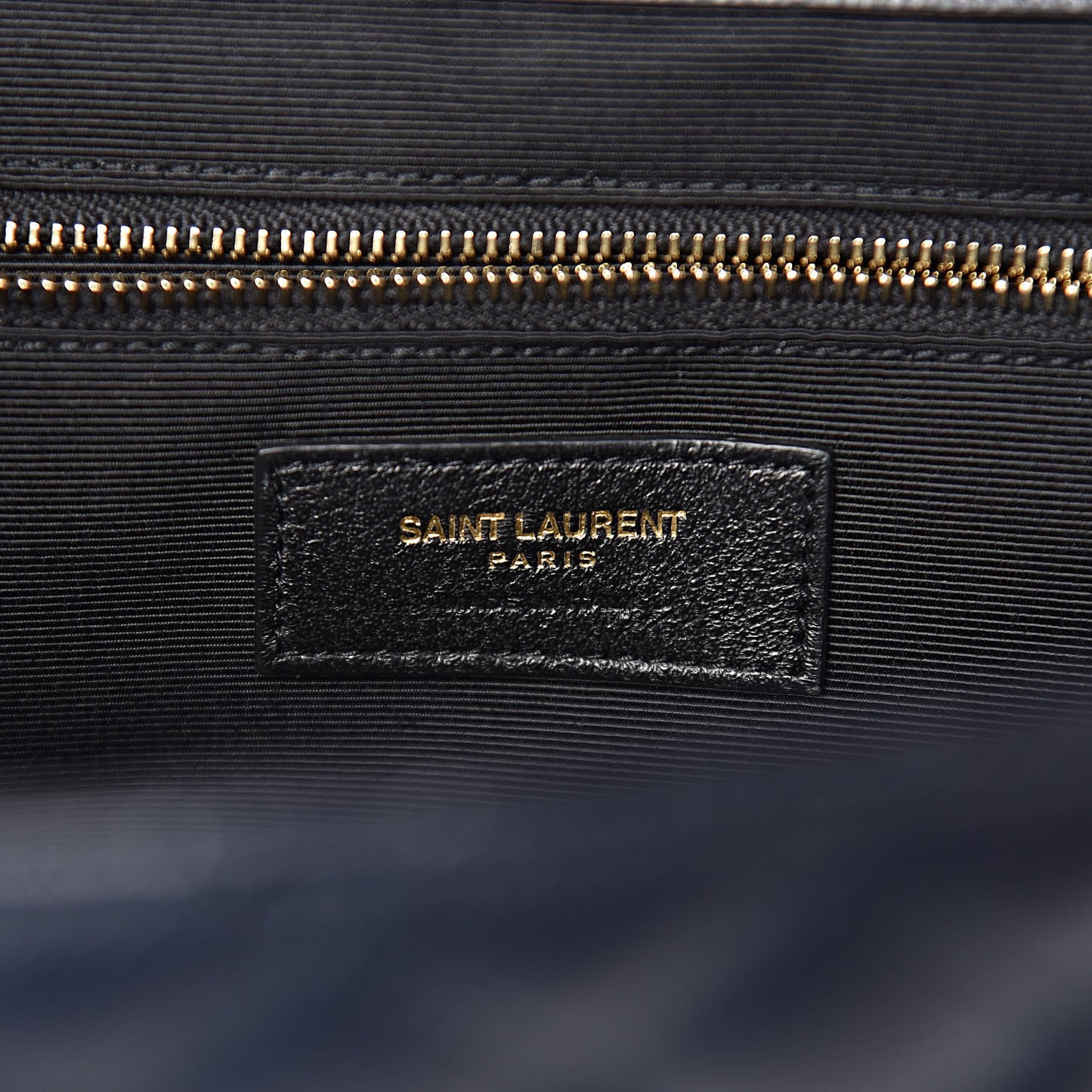 Grain De Poudre Mixed Matelasse Large Triquilt Monogram Satchel Deep Marine