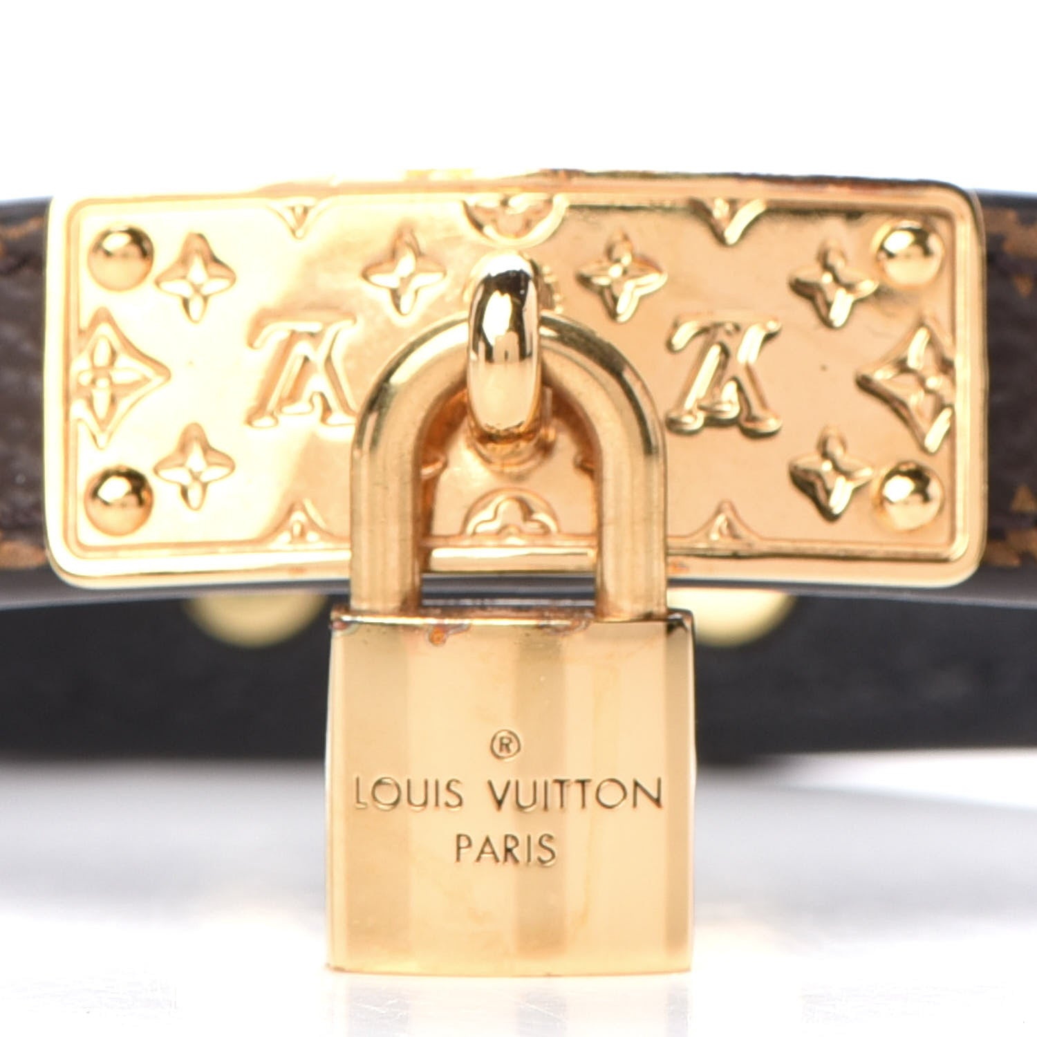 Louis Vuitton Monogram Lock Me Bracelet 17 5 of 5