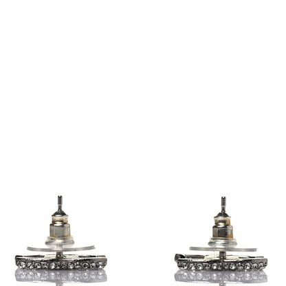 Chanel Crystal CC Earrings Silver 3 of 4