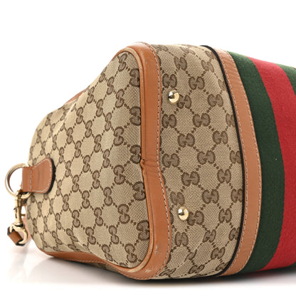 Gucci Monogram Vintage Web Medium Boston Tobacco 9 of 17