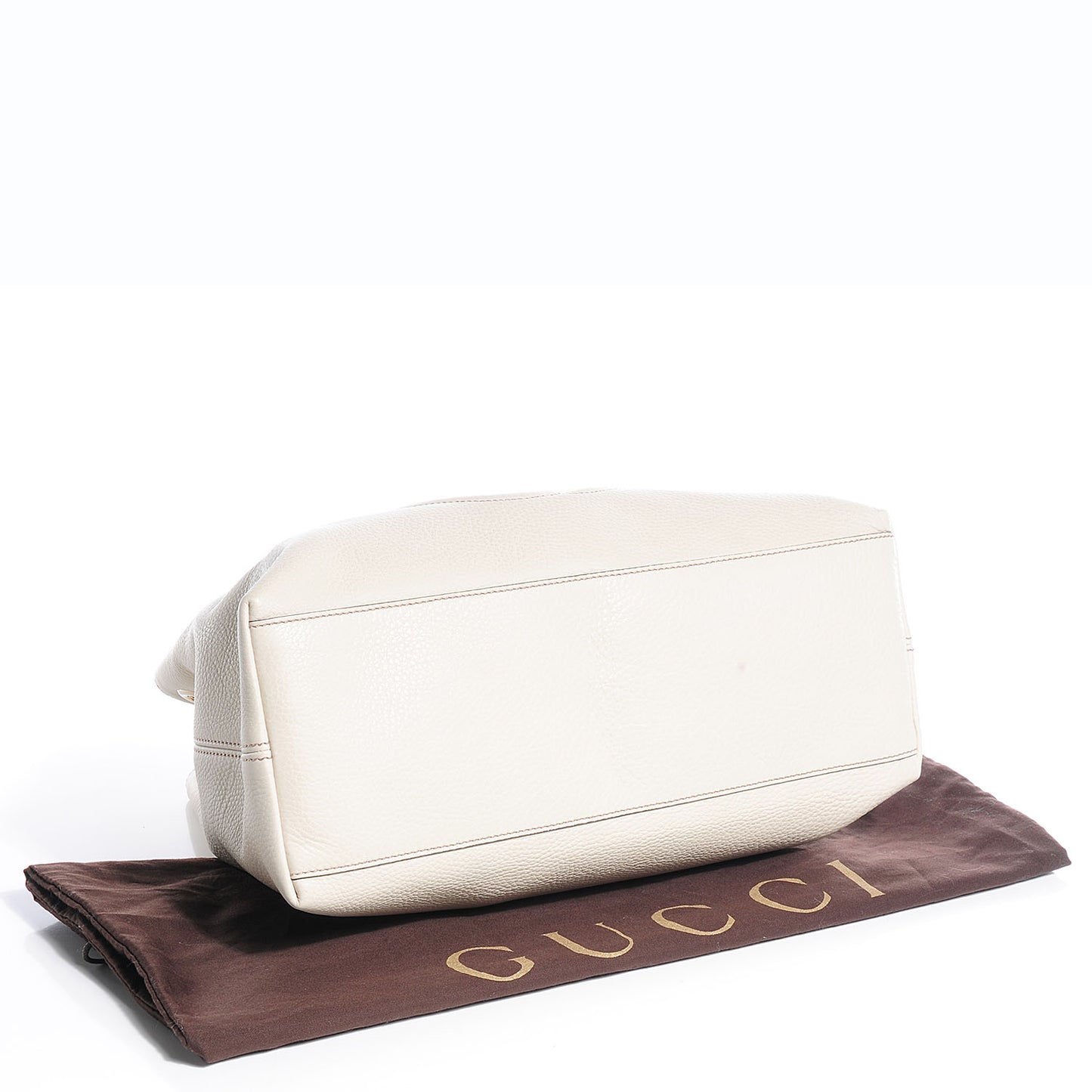 Pebbled Calfskin Medium Soho Chain Shoulder Bag Off White