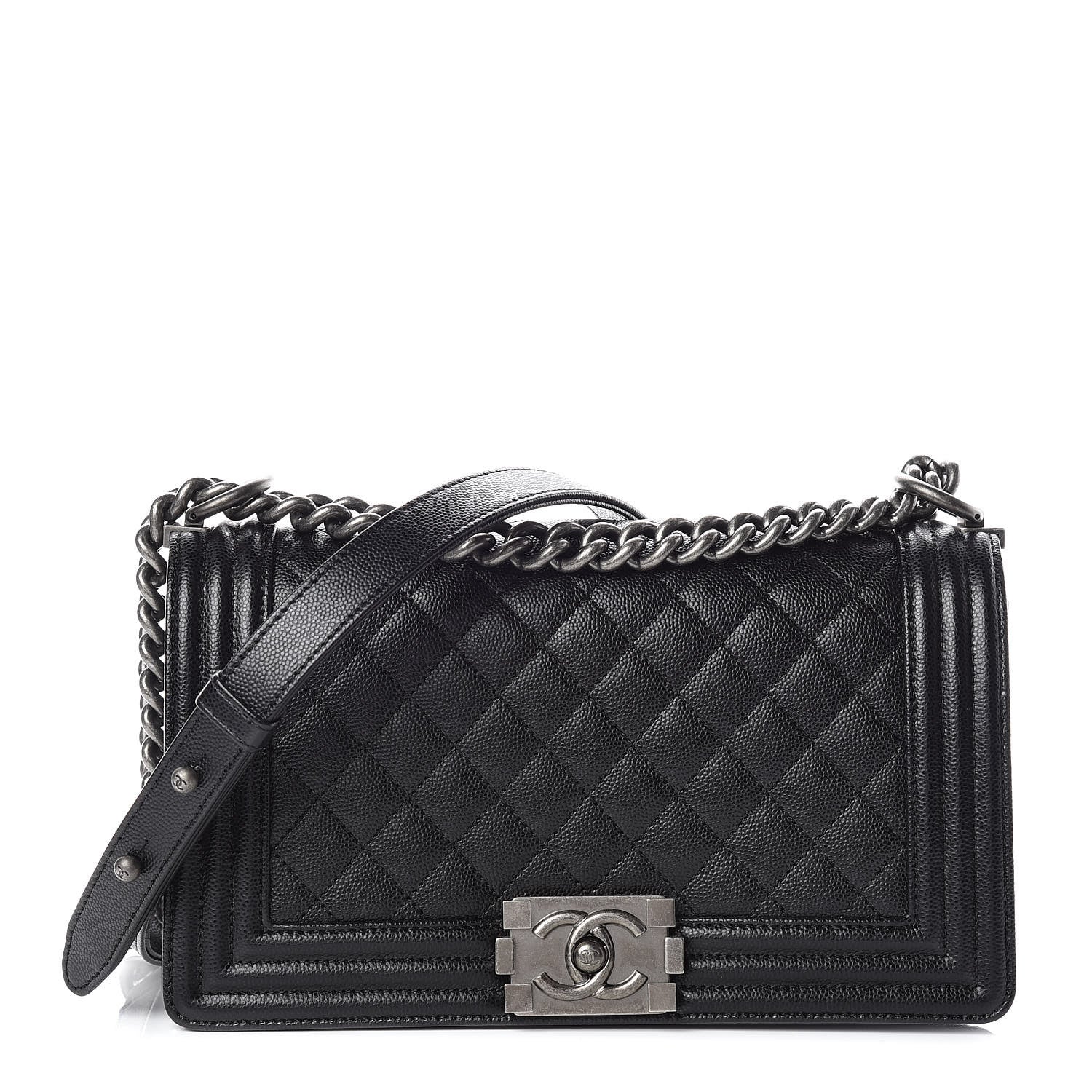 Chanel Caviar Quilted Medium Boy Flap Black 1 of 10