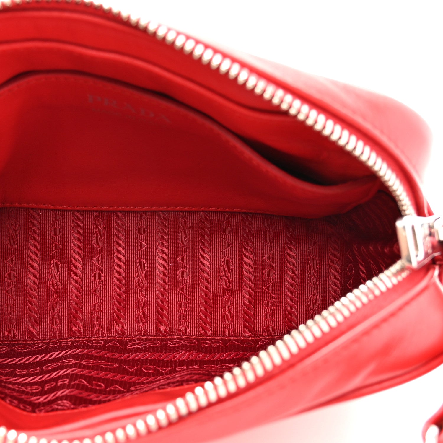 Prada Soft Calfskin Diagramme Camera Bag Rosso 1842058 – FASHIONPHILE