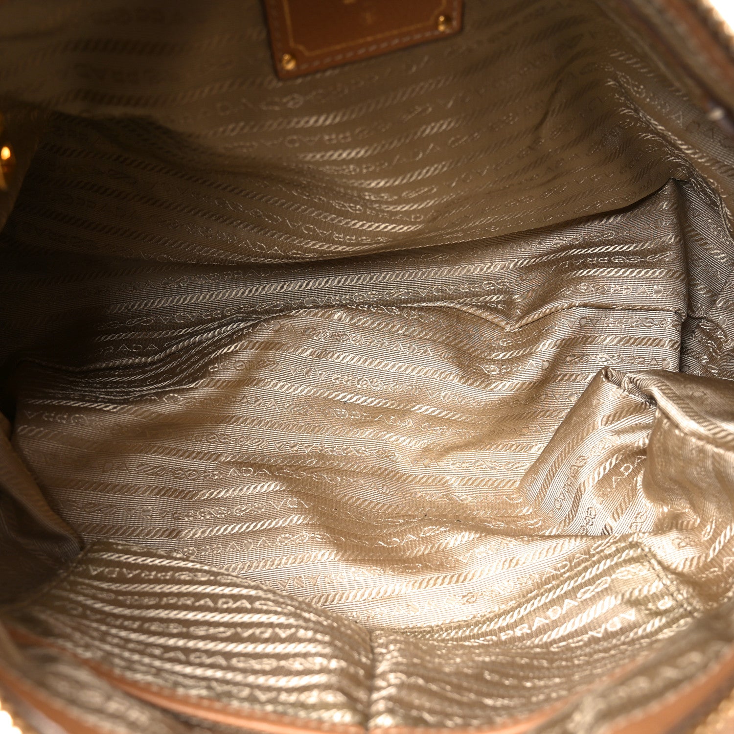 Prada Vitello Daino Top Handle Zip Tote Caramel 5 of 9