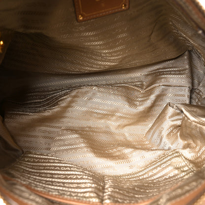 Prada Vitello Daino Top Handle Zip Tote Caramel 5 of 9
