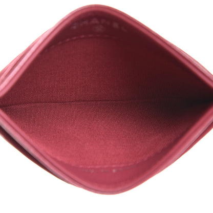 Chanel Lambskin Camellia Embossed Card Holder Fuchsia 5 of 9