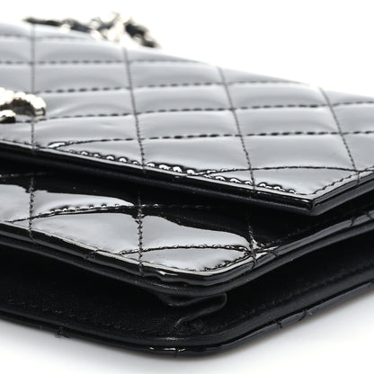 Chanel Patent Quilted Brilliant Wallet On Chain WOC Black 9 of 9