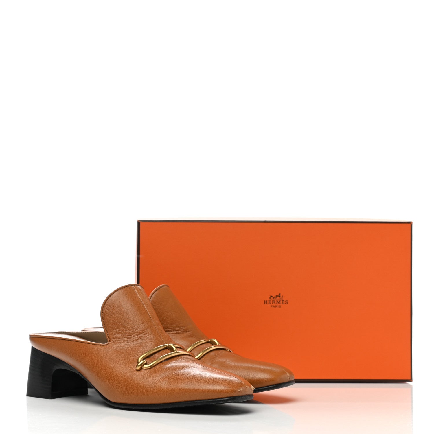 Hermes Goatskin Diane Mules 35.5 Beige Dore 9 of 9