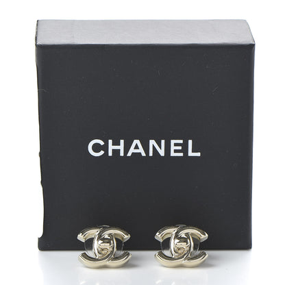 Chanel Metal CC Turnlock Earrings Gold 5 of 5