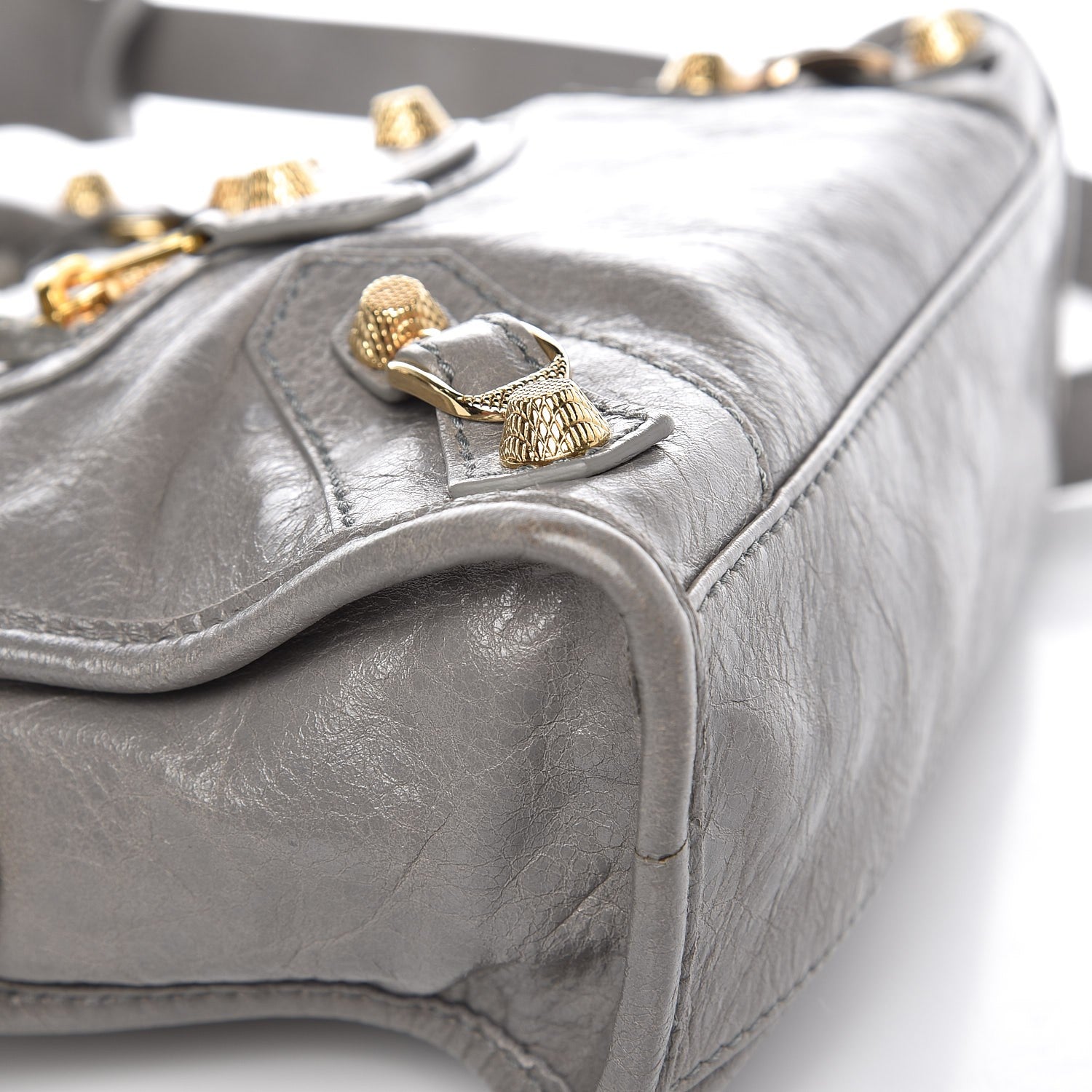 Balenciaga Agneau Giant 12 Gold Hardware Mini City Gris Pyrite 9 of 10
