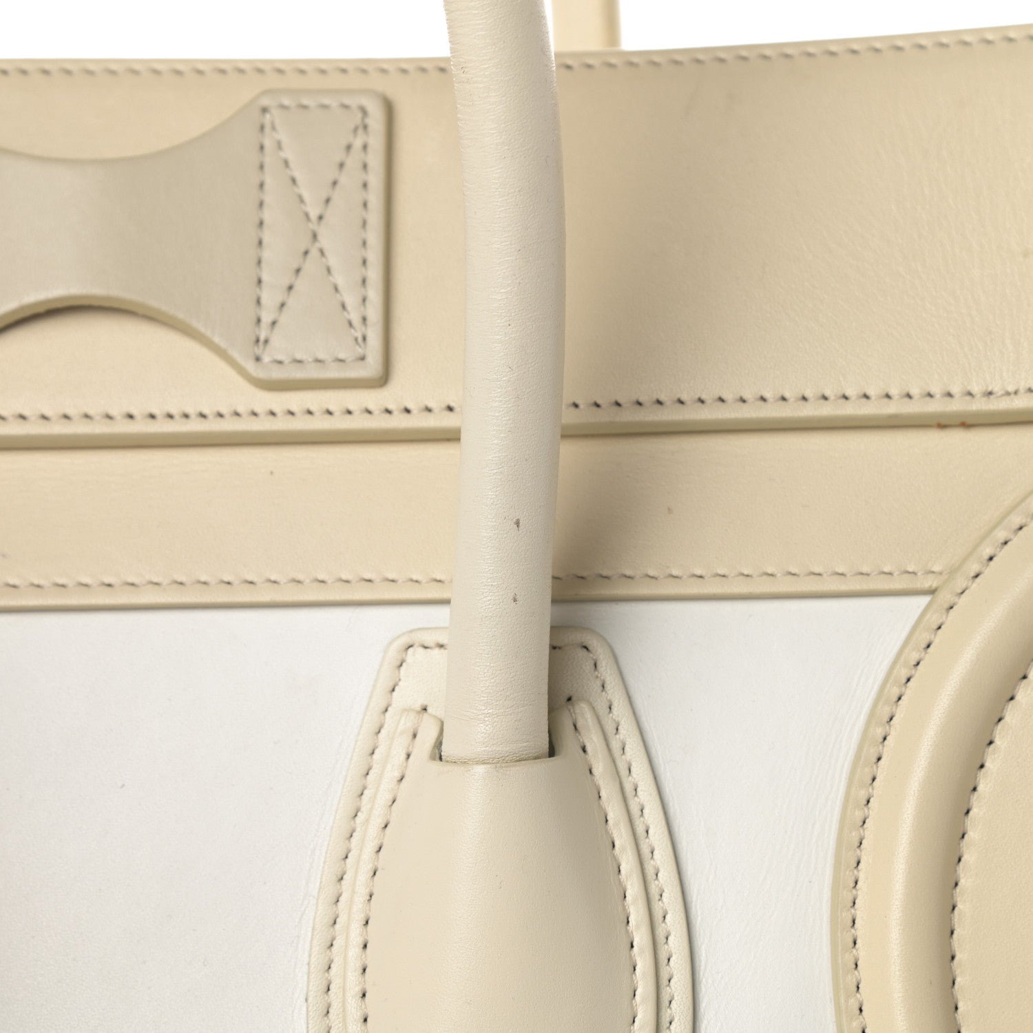 Celine Smooth Calfskin Mini Tri-Color Luggage White 13 of 17