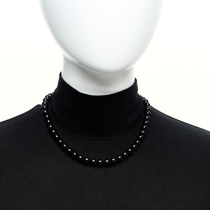 Tiffany Sterling Silver Black Onyx Bead Toggle Necklace 2 of 6